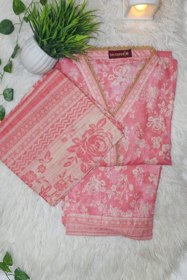 3 Piece Printed Lawn Stitched Suit Collection'2025
