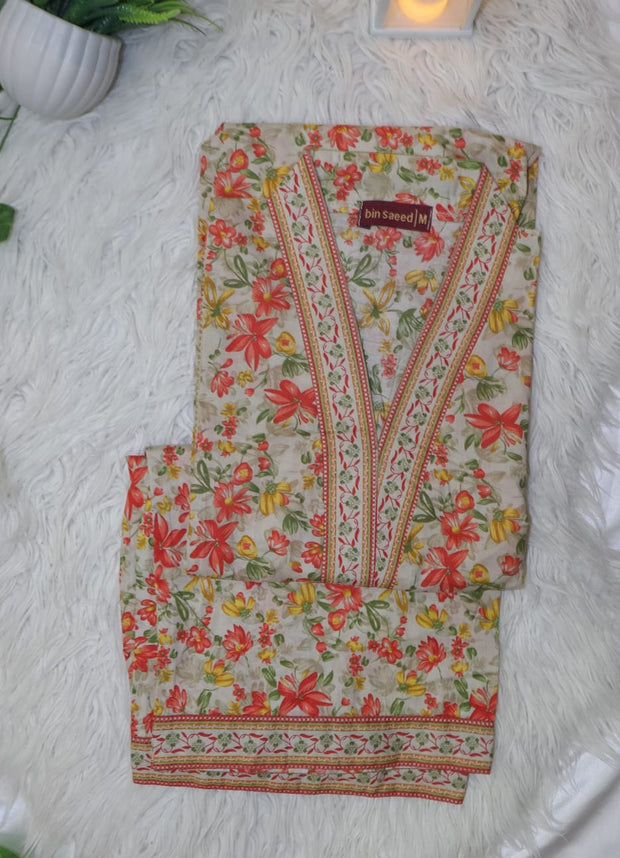 2 Piece Printed Lawn Stitched Suit Collection'2025