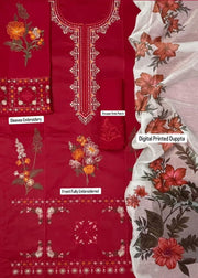 3-Piece Unstitched Embroidered Airjet Lawn Suit Eid Collection 2025