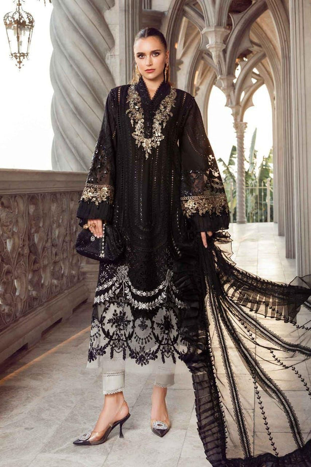 3-piece unstitched Chikan Kari embroidered suit- Collection 2025